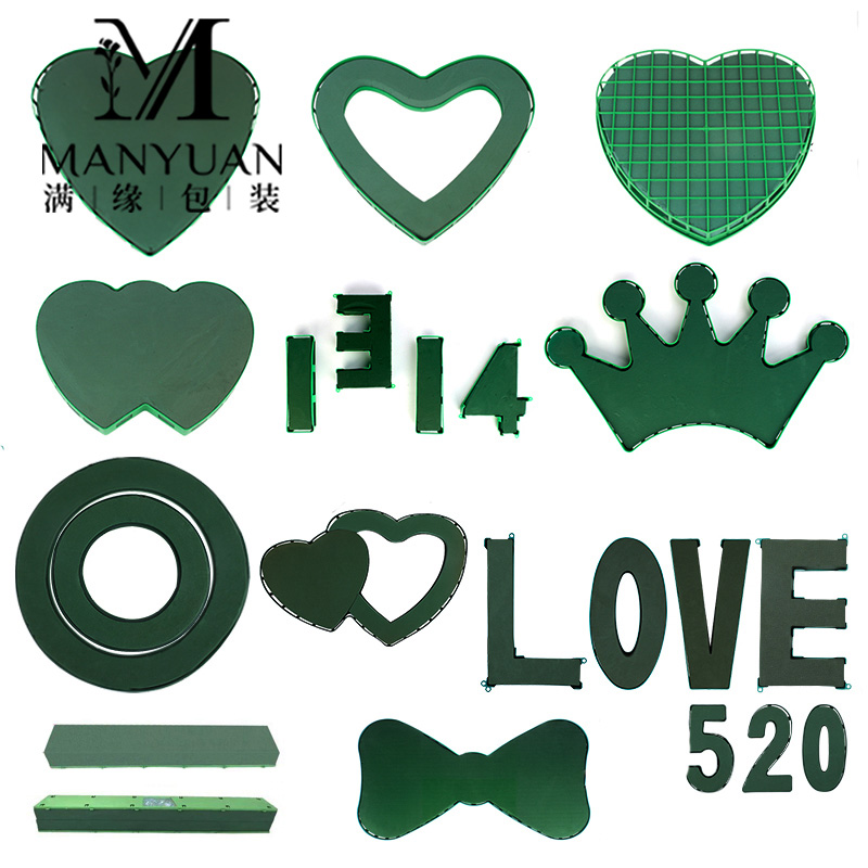 婚车心形吸盘花盘带泥心型花泥