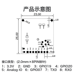 LD6002B两发两收串口通信 海凌科60G毫米波雷达3D人体存在感应