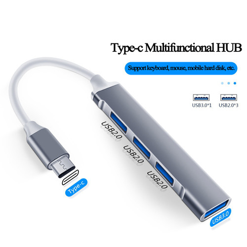 High Speed 4Port USB 3.0 Hub USB Hub type c Splitter 5Gbps