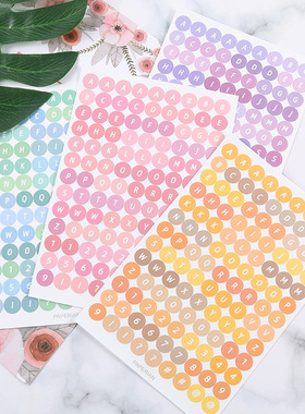 4pcs Number Digital Sticker Letter Alphabet Cute Planner Not