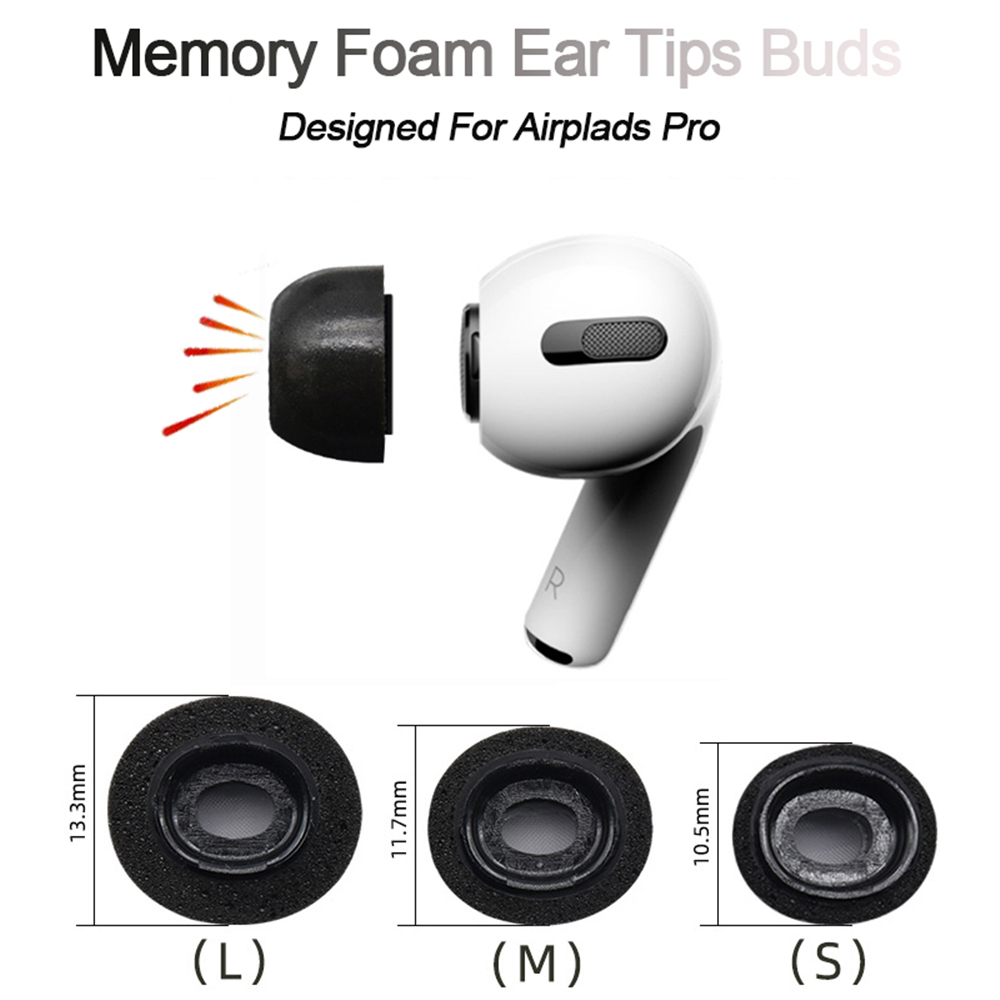 Noise Isolate Memory Foam Ear Tips for Airpods Pro Replacem