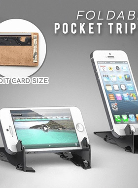 1Pc Explosive Foldable Rotating Card Pocket Tripod Plastic