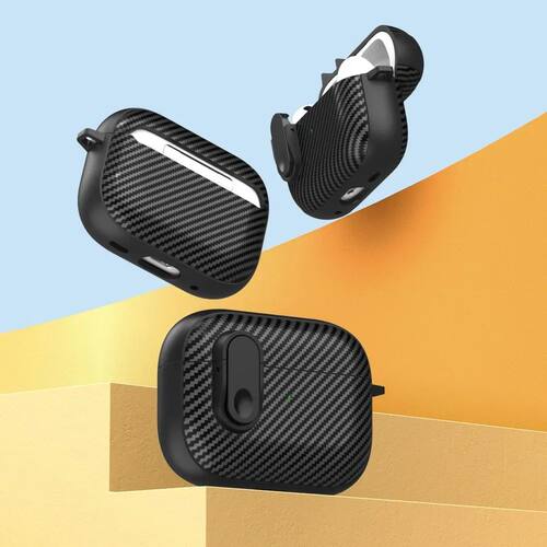 Carbon Fiber Lock Case For Apple AirPods Pro 2 2nd 3 2 1