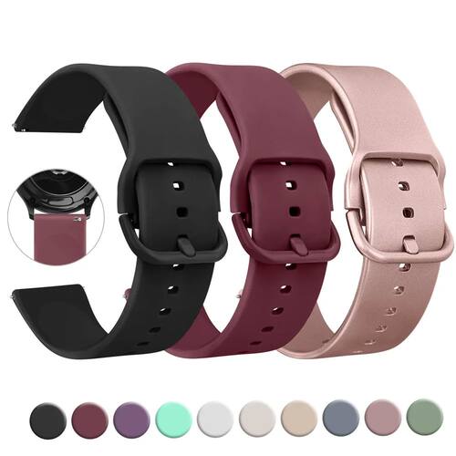 20mm/22mm Silicone band For Amazfit GTS 4/3/2e/GTS2