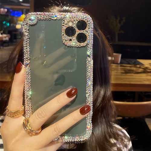 2022New fashion Bling Rhinestone Gem diamond Soft phone case