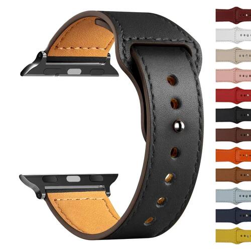 Leather Bands For Apple watch strap Ultra2 49mm 44mm 40mm