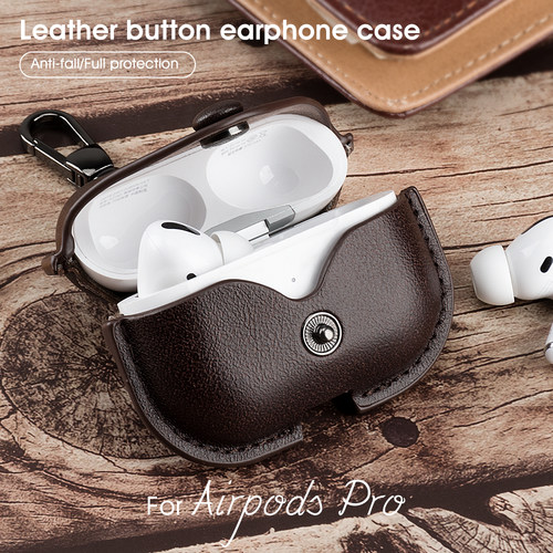 Leather Bluetooth Wireless Earphone Case For AirPods Pro