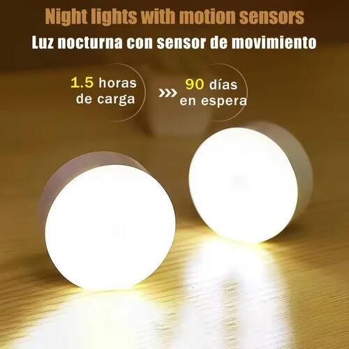 Mini LED Touch Sensor Night Lights USB Rechargeable Kitchen
