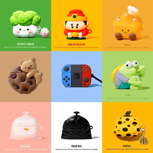 For Apple Airpods Pro 3 Cute Case Airpods 1 2 3 Pro Food