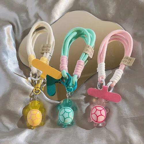 Universal Braided Mobile Phone Lanyard Strap Cartoon Turtle