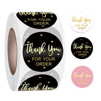 500Pcs/Roll Thank You for Your Order Sticker for Envelope