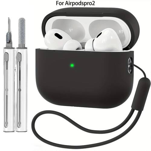 For AirPods Pro 2 Silicone Case with Cleansing Sets Solid