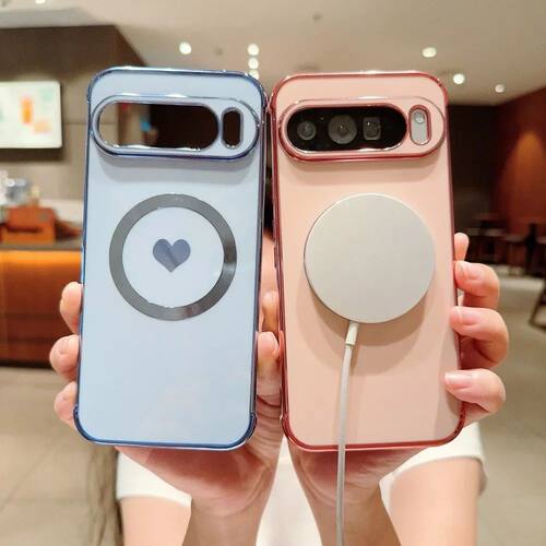 Plating Gold Cute Love Phone Case For Google Pixel 10 9 Pro