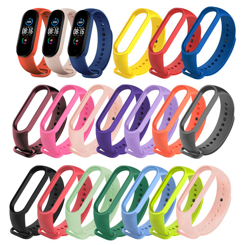 Silicone Bracelet For Xiaomi MiBand 5 6 Strap Sport