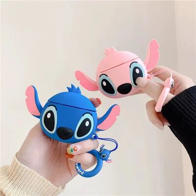 For AirPods 4 3 2 1 Pro Pro2 Earphone Case 3D Stitch Couple