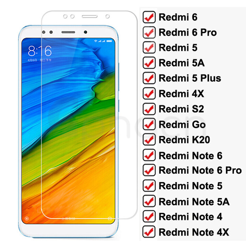 9D Full Screen Protective Glass For Redmi Note 6 5 5A 4 4X