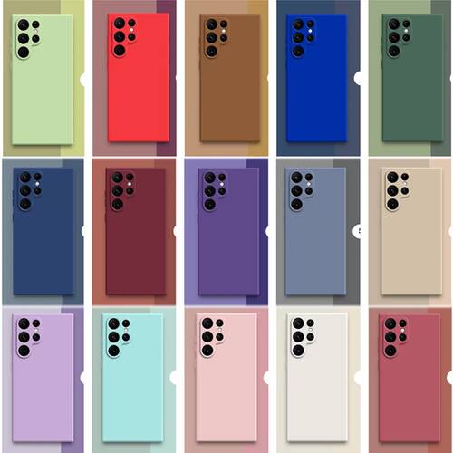 Square Liquid Silicone Case For Samsung Galaxy S24 S23 S22