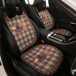 汽车坐垫四季通用冬季网红座垫新款半包座椅套可爱女士高级感座套