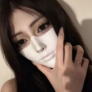 半脸面具完美脸型仿生cosplay万圣节赛博朋克机械科技感fakeface