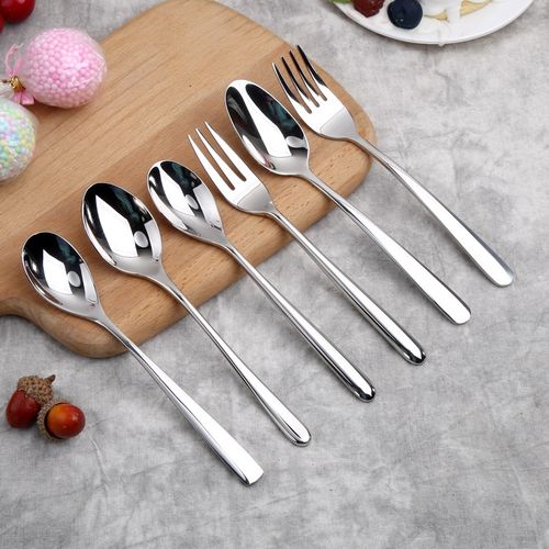 lediar不锈钢饭勺儿童勺子叉子