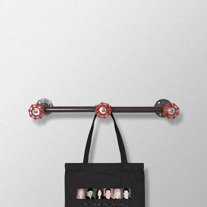 覆古铁艺水管衣帽架挂杆服装店货架上墙侧挂衣架壁挂服装展示架