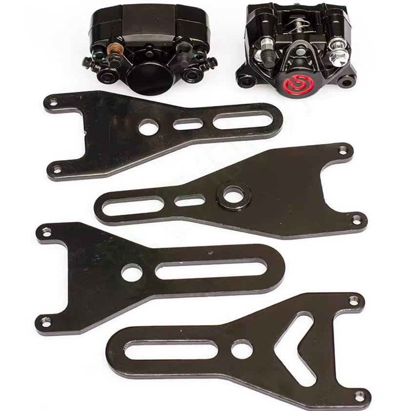 国标电动车卡钳连接板下泵转接码淑女刹车泵螃蟹卡钳支架前刹后刹