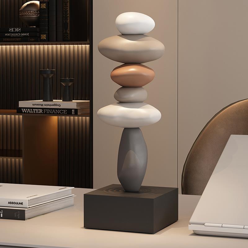 现代简约轻奢风石来运转客厅酒柜办公室装饰品桌面小摆件乔迁新居