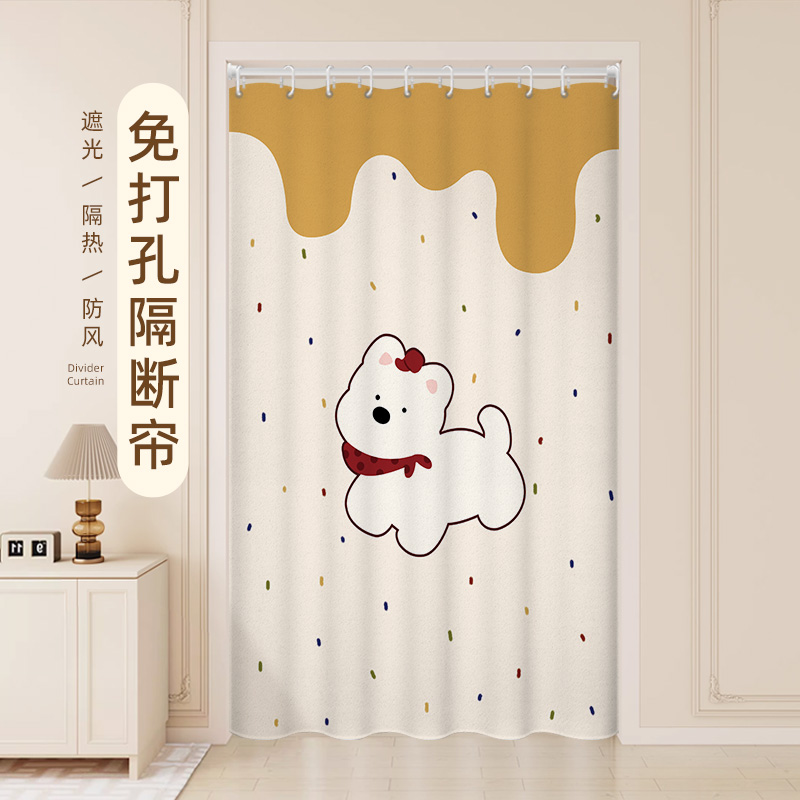 免打孔空调门帘隔断帘