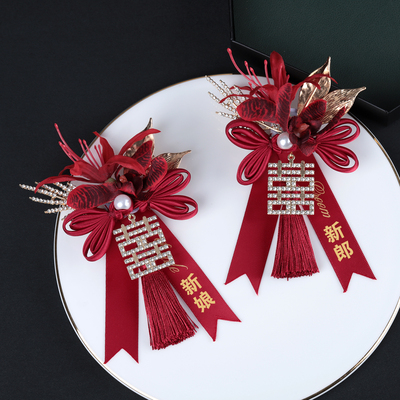 国风创意婚礼胸花浪漫新中式襟花