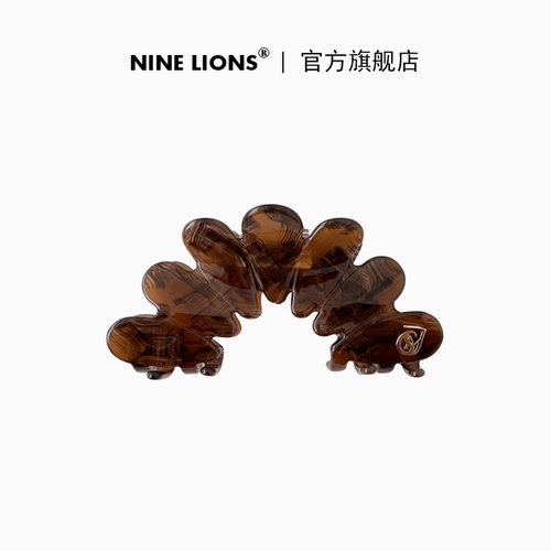 九只狮子（饰品）高级感花瓣抓夹醋酸后脑勺鲨鱼夹复古百搭马尾夹