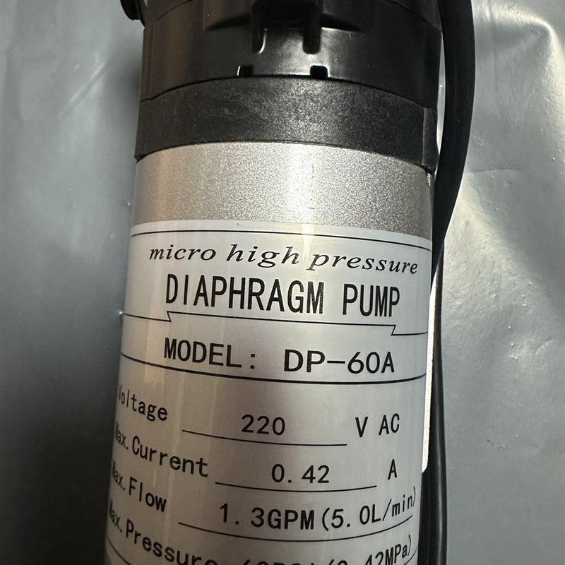 新款DP-60A 隔膜泵12v 24v 220v直流泵 喷雾泵 扫地车高压泵 包邮