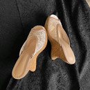 胶粘工艺头层猪皮头层牛皮其他拖鞋 坡跟TPR 牛筋