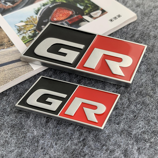 3D车标适用丰田86 GR hiace prius RAV4汽车改装金属车贴方向盘贴
