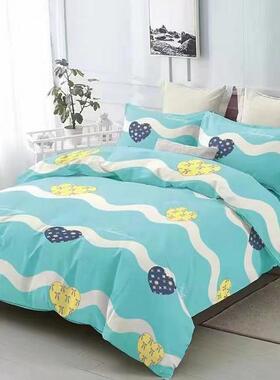 定制定做纯棉加厚亲肤磨毛男士冬季大床单被套被罩简约全棉四件套