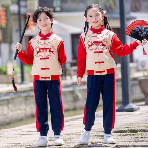 春秋长袖儿童校服套装幼