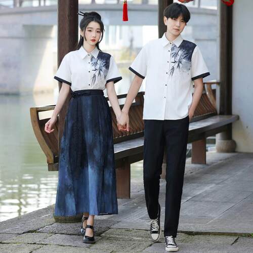 新中式班服夏季套装初高