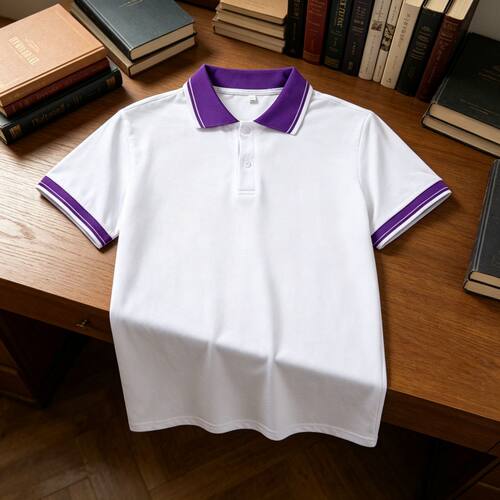夏款白色校服短袖男女同