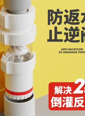下水管防倒灌厨房下水道防反水止逆阀排水管防返水溢水止回阀神器