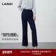 裤 显瘦微喇西装 秋新品 长裤 智性通勤 女正装 LANDI紫蓝色修身