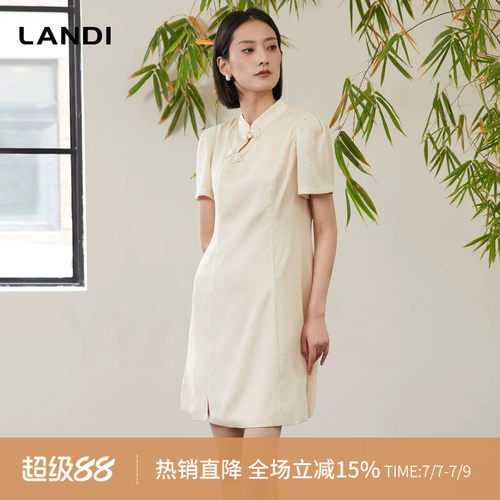 新中式旗袍裙新中式半袖连衣裙