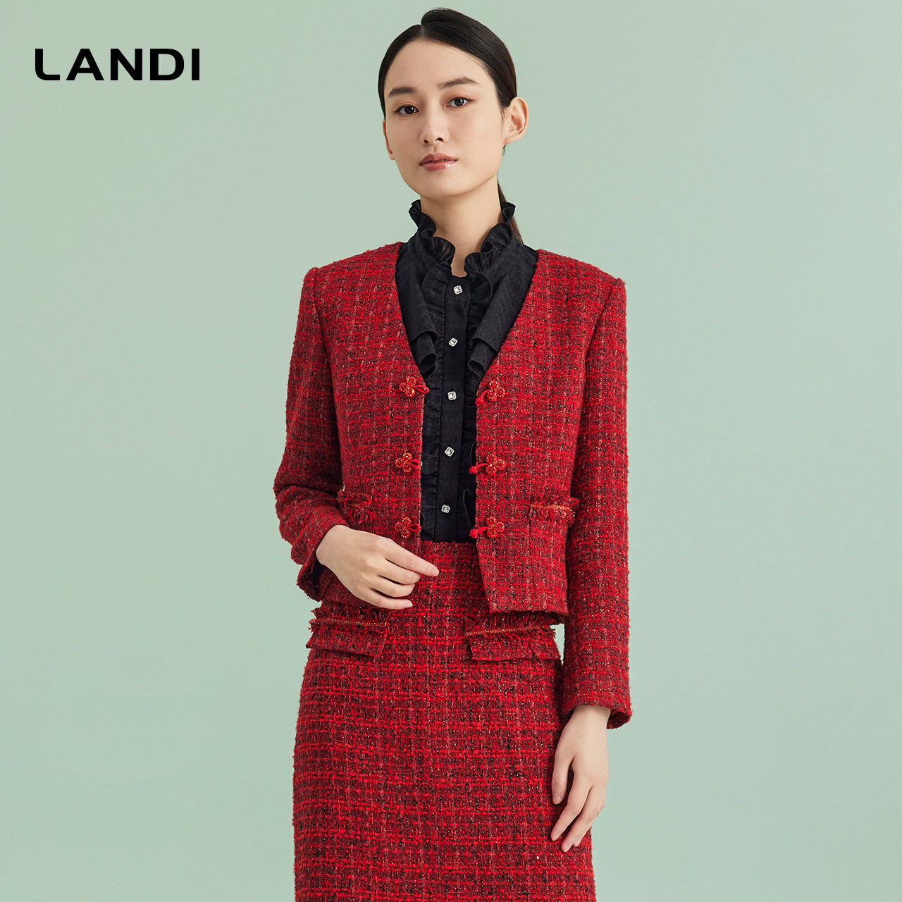 LAND新中式小香风气质外套