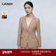 西装 新款 定染奶咖橘 LANDI通勤羊毛西服外套女2024年春季