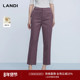 律政佳人 2024年春季 LANDI烟灰紫羊毛西装 裤 女长裤 新款 西裤