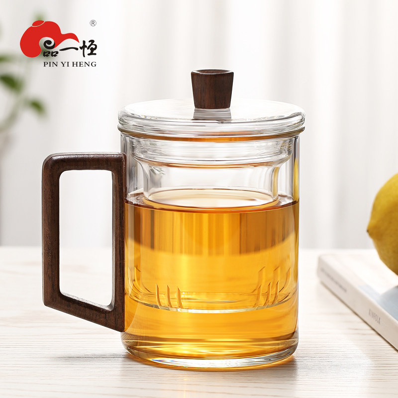 品一恒带把过滤花茶高档礼物玻璃图片