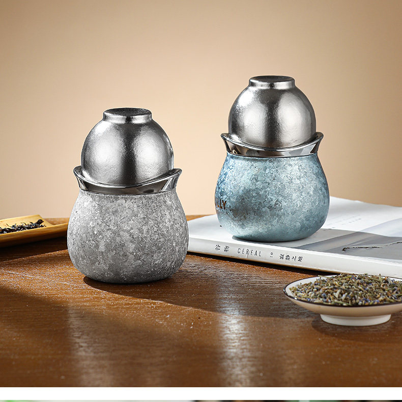 mully摩利钛葫芦茶壶套装茶水分离泡茶便携茶具男女高档轻奢礼品