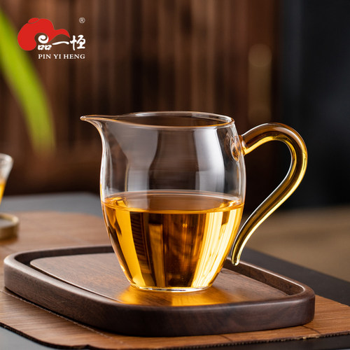 品一恒公道杯耐热玻璃茶具功夫加厚茶海茶透明茶漏套装分茶器
