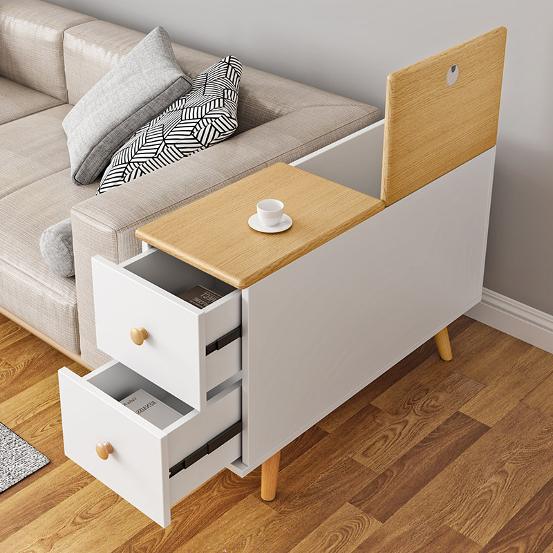 北欧风沙发边柜客厅2025新款超窄20cm沙发几长条边角柜茶几缝隙柜