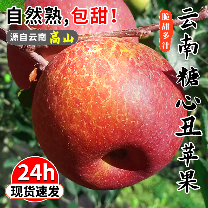 云南高山丑苹果冰糖心新鲜水果当季整箱10斤红富士大凉山苹果批发