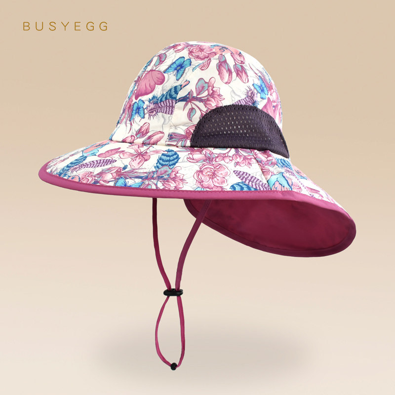 BUSYEGG度假出游儿童防晒披肩帽