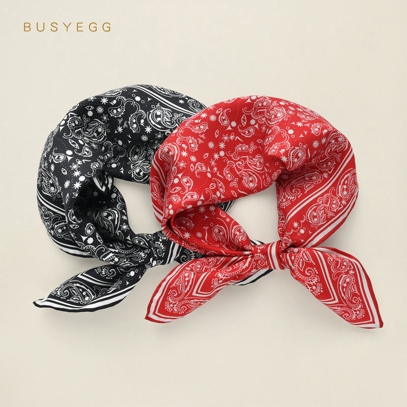 复古小腰果真丝方巾儿童BUSYEGG